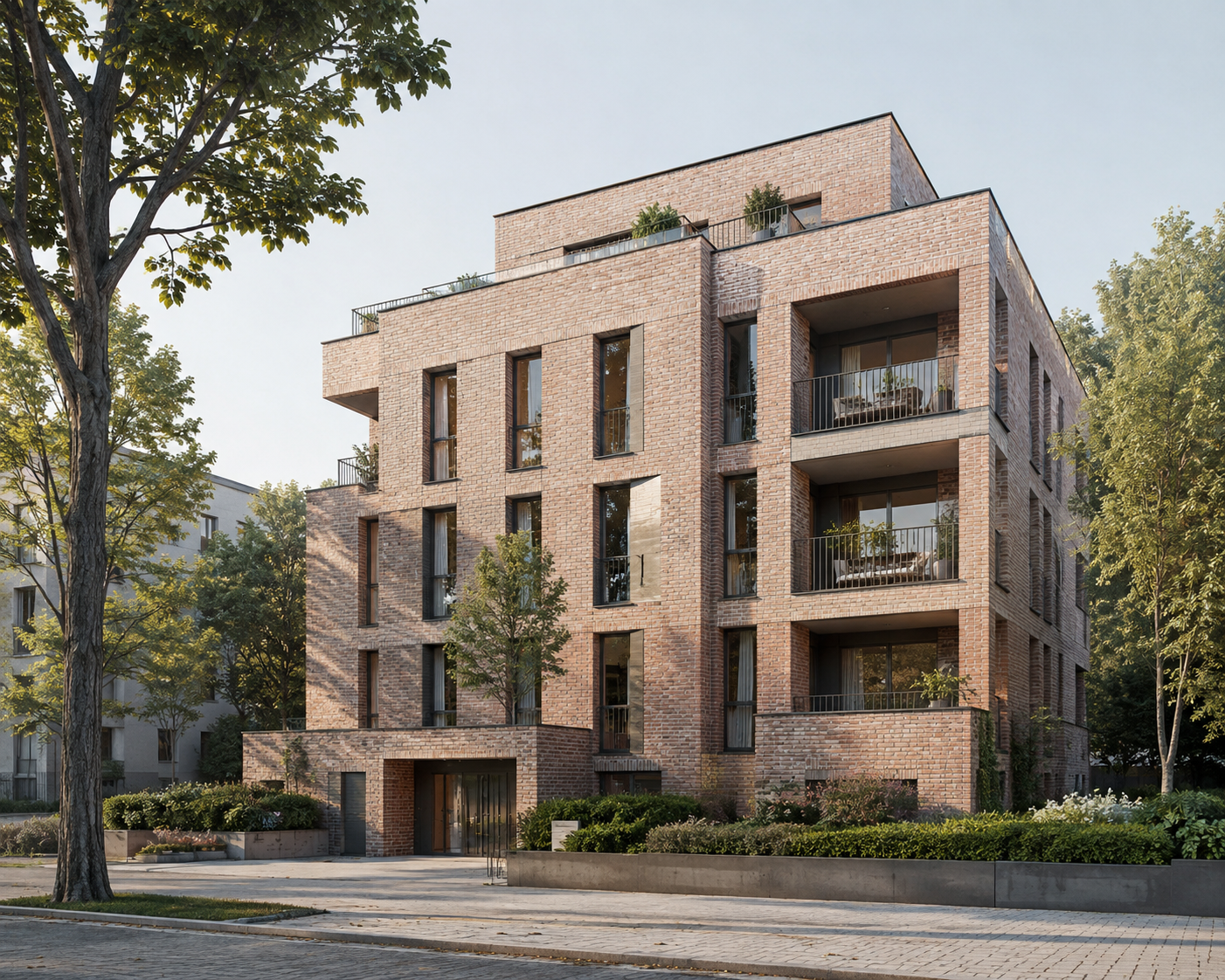 Fotorealistische Fassaden- & Materialvisualisierung - Modern Building Architecture Render